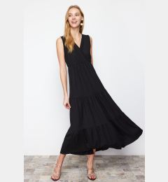 Снимка на Trendyol Black V-Neck Sleeveless A-Line Maxi Knitted Dress