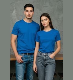 Снимка на Trendyol Blue 100% Cotton Regular Cut T-Shirt