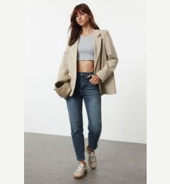 Снимка на Trendyol Blue High Waist Slim Mom Jeans
