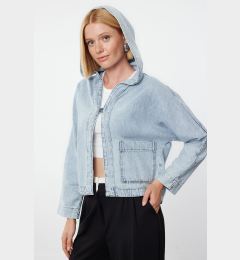 Снимка на Trendyol Blue Hooded Denim Jacket