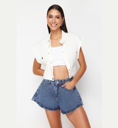 Снимка на Trendyol Blue Wide Leg Denim Shorts
