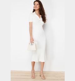 Снимка на Trendyol Bone Maxi Knitwear Polo Neck Dress