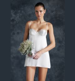 Снимка на Trendyol Bride White Satin Lace Rope Strap Fantasy Nightgown
