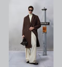 Снимка на Trendyol Brown Loose Fit Double Breasted Long Stitched Winter Coat