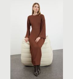 Снимка на Trendyol Brown Spanish Sleeve Crepe/Textured Knit Dress