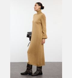 Снимка на Trendyol Camel Midi Knitwear Soft Texture Sweater Dress