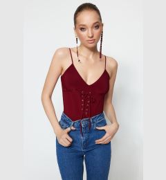 Снимка на Trendyol Claret Red Snap-on Knitted Bodysuit