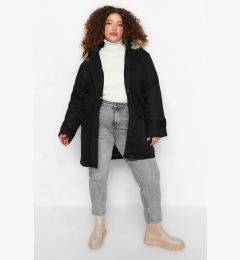 Снимка на Trendyol Curve Black Fur Hooded Parka & Coat