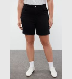 Снимка на Trendyol Curve Black High Waist Skinny Denim Shorts & Bermuda