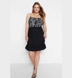 Снимка на Trendyol Curve Black Knitted Ruffle Detailed Skirt