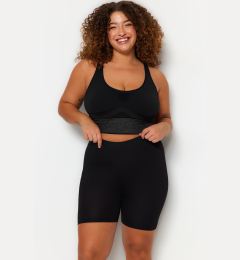 Снимка на Trendyol Curve Black Short High Waist Knitted Plus Size Leggings