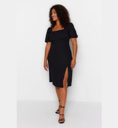 Снимка на Trendyol Curve Black Slit Knitted Dress