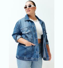 Снимка на Trendyol Curve Blue Oversize Denim Jacket