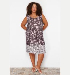 Снимка на Trendyol Curve Multi Color Single Jersey Knitted Plus Size Dress