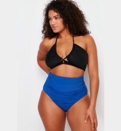 Снимка на Trendyol Curve Navy Blue High Waist Corset Compression Bikini Bottoms