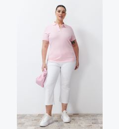 Снимка на Trendyol Curve Pink Polo Neck Knitted T-shirt