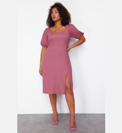 Снимка на Trendyol Curve Plum Slit Knitted Dress