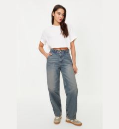 Снимка на Trendyol Dark Blue Faded Effect Vintage Low Waist Skater Jeans
