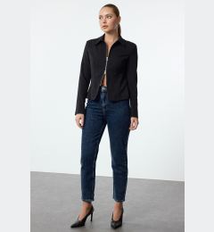 Снимка на Trendyol Dark Blue High Waist Comfort Mom Jeans