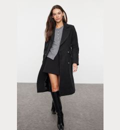 Снимка на Trendyol Dark Grey Regular Pocket Detailed Wool Long Coat