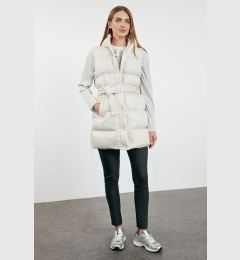 Снимка на Trendyol Ecru Oversize Hooded Belted Water Repellent Winter Puffer Vest