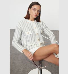 Снимка на Trendyol Ecru Soft Texture Jacket Look Knitted Cardigan