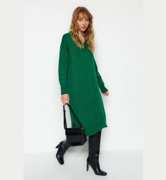 Снимка на Trendyol Emerald Green Maxi Knitwear Wide Pattern Dress