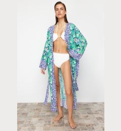 Снимка на Trendyol Ethnic Patterned Belted Maxi Woven Beach Kimono&Caftan