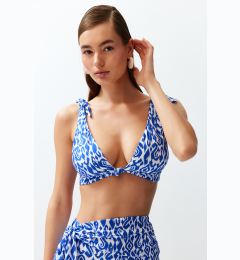 Снимка на Trendyol Ethnic Patterned Bralette Knotted Bikini Top