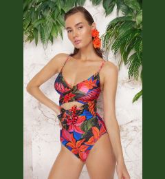 Снимка на Trendyol Floral Patterned Double Breasted Tied Regular Swimsuit