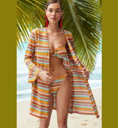 Снимка на Trendyol Geometric Patterned Belted Mini Knitted Kimono&Kaftan