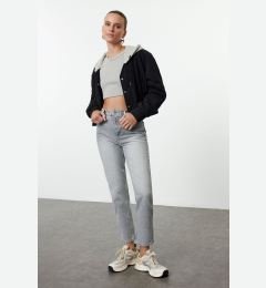 Снимка на Trendyol Gray High Waist Mom Jeans