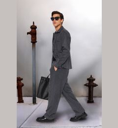 Снимка на Trendyol Gray Wide Leg Stamp Trousers