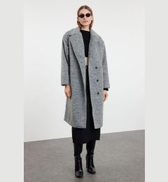 Снимка на Trendyol Grey Collar Detailed Regular Woolen Midi Coat