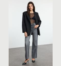 Снимка на Trendyol Grey High Waist Wide Leg Jeans