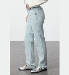 Снимка на Trendyol Ice Blue High Waist Straight Jeans