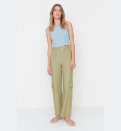 Снимка на Trendyol Khaki карго панталони с тъкани въжета детайл
