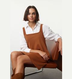 Снимка на Trendyol Light brown Gilet Skater/Waist Opened Knitted Dress