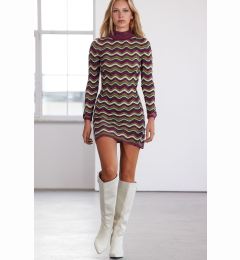 Снимка на Trendyol Limited Edition Fuchsia Color Block Bodycone Mini Sweater Dress