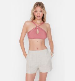 Снимка на Trendyol Linen Textured Ecru Beach Shorts