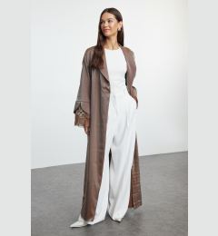 Снимка на Trendyol Mink Cuff Rose Accessory Detailed Woven Cape & Abaya