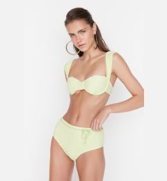 Снимка на Trendyol Mint Accessory Detail Textured Bikini Bottoms
