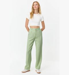 Снимка на Trendyol Mint Straight/Straight Cut Pleated Woven Fabric Trousers