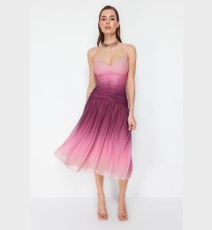 Снимка на Trendyol Multicolored A-Line Knitted Tulle Dress