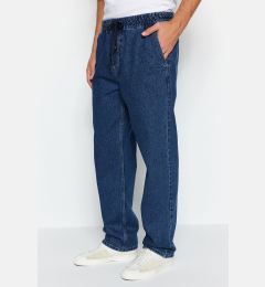 Снимка на Trendyol Navy Blue Regular Elastic Waist Jeans Loose Jeans