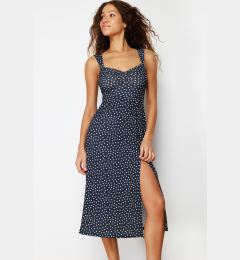 Снимка на Trendyol Navy Blue Slit Midi Knit Dress