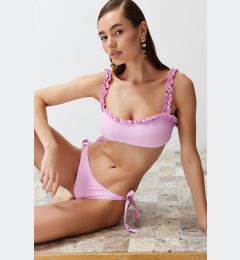 Снимка на Trendyol Pink Bralette Frilled Regular Bikini Set