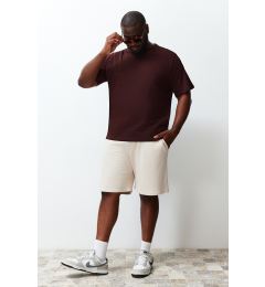 Снимка на Trendyol Plus Size Brown Regular/Normal Cut 100% T-Shirt