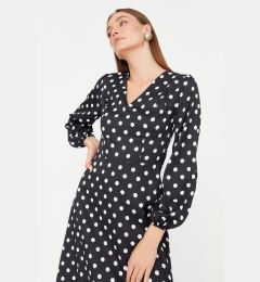 Снимка на Trendyol Polka Dot Midi тъкани тъкани рокля