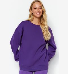 Снимка на Trendyol Purple Oversize/Comfortable fit Basic Crew Neck Thick/Polarized Knitted Sweatshirt